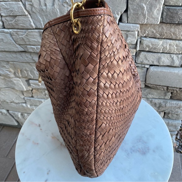 SOLD Salvatore Ferragamo Woven Leather Large Ceyla Gracy Hobo - Picture 5 of 15